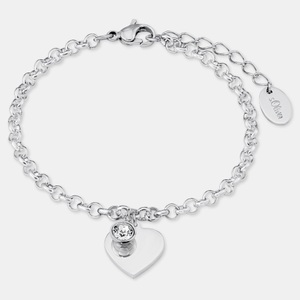 S. Oliver, s. Oliver Armkette 20cm, s.Oliver Armband »9023998, Herz«, mit Zirkonia (synth.)