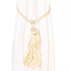 Manor, MANOR Raffhalter Raffhalter drei aufgel. Ringen, Gerster Collection - Raffhalter mit drei aufgelegten Ringen, Beige