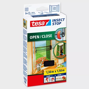 Tesa, tesa Tesa Open/close Flie 130X150Cm, tesa Fliegengitter-Gewebe »Insect Stop Open/Close anthrazit«
