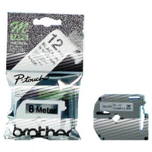 Brother, Brother Mk-231Bz - Etiketten (Schwarz, weiss), Brother P-Touch, schwarz auf weiss, 12mm x 8m, nicht laminiert, MK-231BZ, (MK231BZ)