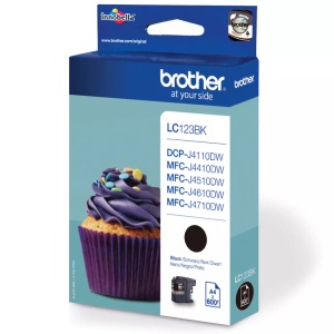 Brother, Brother Lc-123Bk Tintenpatrone schwarz, Brother Tintenpatrone, schwarz, LC-123BK, (600 Seiten)