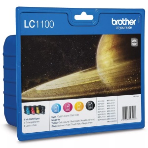 Brother, Brother Lc-1100 Value Multipack Tintenpatronen Tintenpatrone, Brother Tintenpatrone, blau/gelb/rot/schwarz, Valuepack, LC-1100VALBP