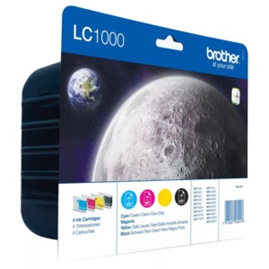 Brother, Brother Lc-1000Valbp Multipack Tintenpatrone, Brother Tintenpatrone, blau/gelb/rot/schwarz, Valuepack, LC-1000VALBP
