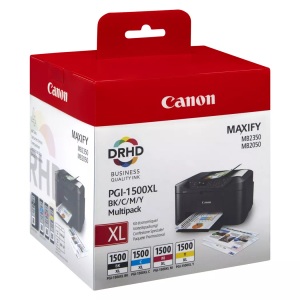 Canon, Canon Pgi-1500Xl Multipack Tintenpatrone, Canon Tintenpatrone, blau/gelb/rot/schwarz, Multipack, PGI-1500PXL, (12ml)