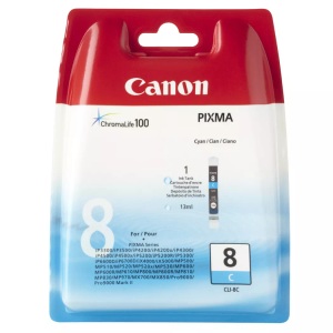 Canon, Canon Cli-8 cyan Tintenpatrone, Canon Tintenpatrone, blau, CLI-8C, 0621B001, (280 Seiten), (13 ml)