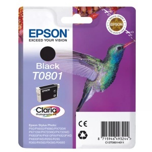 Epson, Epson T080140 - Tintenpatrone, Epson Tintenpatrone, schwarz, C13T08014010, (300 Seiten)
