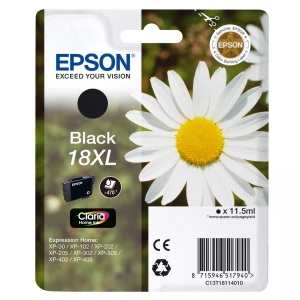Epson, Epson T181140 HY schwarz für Xp30/405 Tintenpatrone, Epson Tintenpatrone, schwarz, T181140, (470 Seiten)