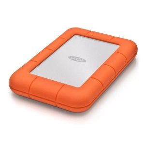LaCie, Lacie Rugged Mobile Storage 4TB Mini HDD Extern, LACIE Rugged Mini - Festplatte (HDD, 4 TB, Silber/Orange)