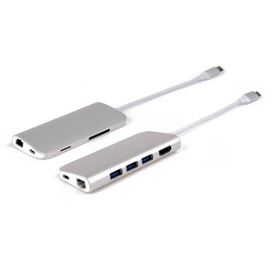 LMP, LMP Usb-C mini Dock Adapter, LMP Dockingstation USB-C Mini Dock Silber