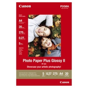 Canon, Canon Pp-201 Fotopapier, Canon Foto Papier Plus, A4, 260g, glossy, PP-201, 2311B019, (20 Blatt)