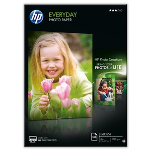 Hp, HP Everyday-Fotopapier glänzend - 100 Blatt/A4/210 x 297 mm, Hewlett Packard Everyday Foto Papier, A4, 200g, InkJet, glossy, Q2510A, (100 Blatt)