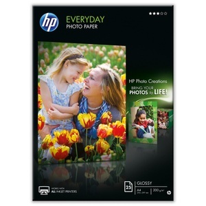 Hp, HP Q5451A Fotopapier Glossy, Hewlett Packard Everyday Foto Papier, A4, 200g, InkJet, glossy, Q5451A, (25 Blatt)