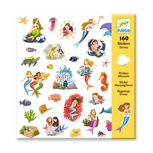 DJECO, Djeco Stickers Meerjungfrauen, Sticker MEERJUNGFRAUEN 4 Bögen in bunt