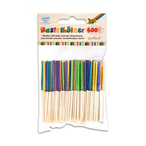 folia, Folia Holzstäbchen Holzstäbchen, Folia Holzartikel Stäbchen Mehrfarbig, 50 Stück