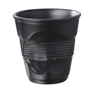 Revol, Revol - Cappuccino Tasse CHIARA - Porzellan - schwarz - 8.5 cm, Knitterbecher Cappuccino 18cl, schwarz