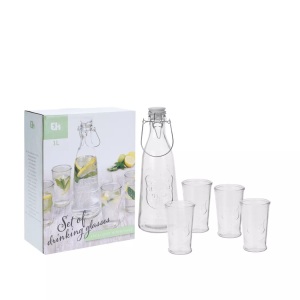 undefined, Gläser mit Trinkflasche 5er Set, Gläser mit Trinkflasche 5er Set