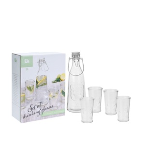 undefined, Gläser mit Trinkflasche 5er Set, Gläser mit Trinkflasche 5er Set