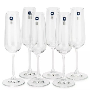 LEONARDO, Leonardo Sektglas, 6 Stück Tivoli 210ml, LEONARDO Sektglas »Tivoli 210 ml«, (6 tlg.)