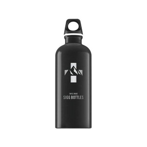 SIGG, Alu Mountain Black 0,6L, Trinkflasche, Swiss Culture 600 ml Trinkflasche