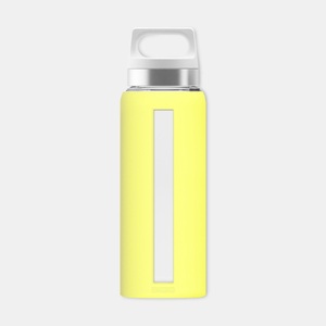 SIGG, SIGG Glas-Trinkflasche DREAM ULTRA LEMON 0,65l in pastellgelb, SIGG DREAM Ultra Lemon 0,65L Trinkflasche Glas mit Deckel, BPA-frei Gelb 8774.60