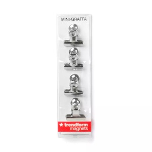 Trendform, Trendform Haftmagnet MINI-GRAFFA, Trendform Magnet-Clip, MINI-GRAFFA, verchromt, TF3671, (4er Set)