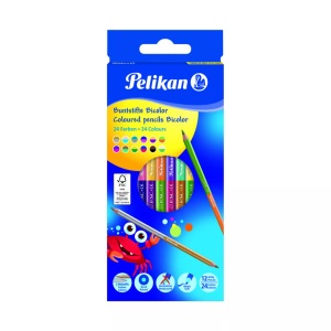 Pelikan, Pelikan Farbstifte Bicolor 12er-Set mir, Pelikan Buntstifte Bicolor, 700146, (12 Stiften)