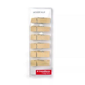 Trendform, Trendform Magnete Set Magnete Set, Trendform Magnete, WOODY KLIP, naturholz, TF2930, (6er Set)