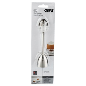 Gefu, GEFU - Eierköpfer mit Salzstreuer OVO - Edelstahl - silber - 29 cm, GEFU Eierschneider »mit Salzstreuer OVO«