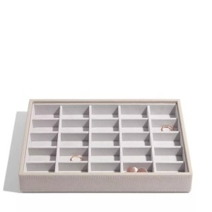 Stackers, Stackers Schmuckbox, 25 Fächer 25X18X3.7Cm, Stackers - Schmuckbox, 25 Fächer, 25X18X3.7CM, Sand