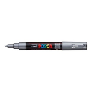 uni-ball, UNI-BALL Posca Marker 7mm PC-1M SILVER silber, uni-ball Posca Marker, 0.7mm, silber, PC1M silber