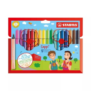 Stabilo, STABILO® Filzstifte CAPPI mit 18 Farben, Filzstift STABILO® Cappi mit Kappenring 18er-Pack