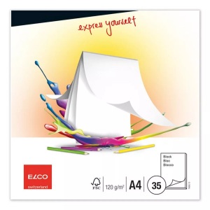 Manor, MANOR Malblock Malblock, Elco Zeichenpapier, A4, 120g, weiss, 74640.1, (35 Blatt)