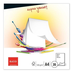 Manor, MANOR Malblock Malblock, Elco Zeichenpapier, A4, 120g, weiss, 74640.1, (35 Blatt)
