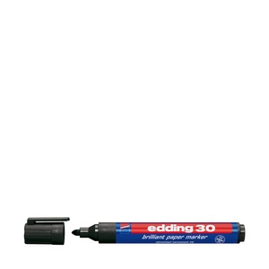edding, Edding Pigmentmarker 4-30001 Schwarz 1.5 mm, 3 mm 1 St./Pack., Edding 30, Permanent Marker, schwarz, 30-1
