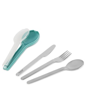 Mepal, Mepal Besteck-Set 19.5Cm, Mepal - Besteckset ELLIPSE - silber/jade - Edelstahl - 5.1/19.5 cm