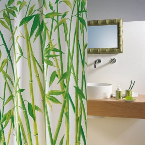 Spirella, Spirella Duschvorh. Bambus 180x180 green, spirella - Duschvorhang, 180X180CM, Multicolor