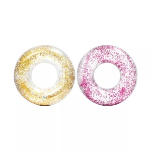 Intex, Intex Schwimmreifen Transp 91cm, Intex - Schwimmring, Transparent Glitter Tubes, 91cm, Multicolor