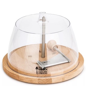 Boska, Boska Käseschaber mit Glocke 24cm, Käsesch. Amigo mit Glocke braun Edelst. Buche geölt Plastik