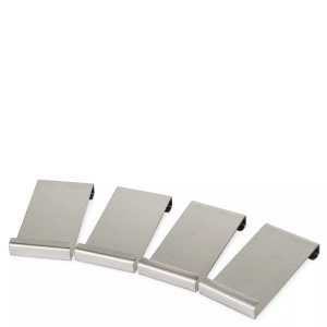 Nouvel, Nouvel Raclette-Pfännchenhalter Edelstahl 4 Stück, Nouvel - Raclette-Pfännchenuntersetzer-Set, 11cm, Chrom