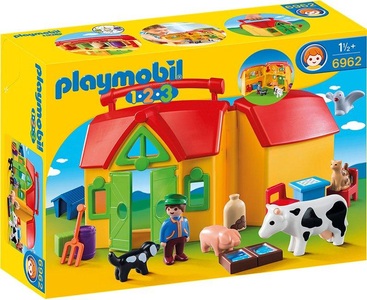 PLAYMOBIL, Mein Mitnehm-Bauernhof, PLAYMOBIL® 1.2.3 6962 Mein Mitnehm-Bauernhof mehrfarbig