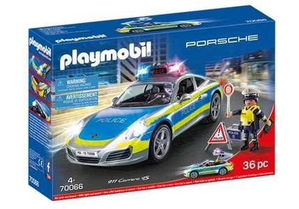 PLAYMOBIL, Playmobil 70066 Porsche 911 Carrera 4S Police, Playmobil - 70066 Porsche 911 Carrera 4S Police, Multicolor
