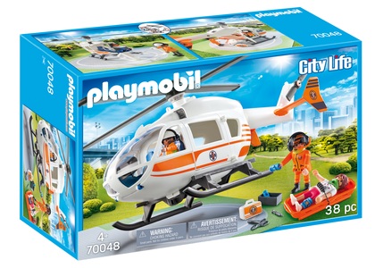 PLAYMOBIL, Rettungshelikopter, playmobil® City Life - 70048 -Rettungshelikopter
