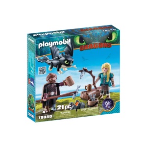 PLAYMOBIL, Hicks und Astrid mit Babydrachen, 