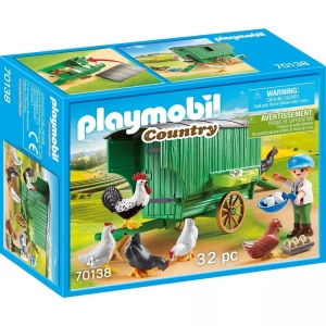 PLAYMOBIL, Mobiles Hühnerhaus, Playmobil - 70138 Mobiles Hühnerhaus, Multicolor