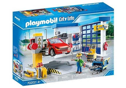 PLAYMOBIL, PLAYMOBIL City Life Autowerkstatt #70202, Playmobil - 70202 Autowerkstatt, Multicolor