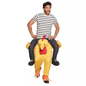 Boland, Boland Herren Herrenkostüm Piggyback Huhn ONE Size, Boland - Herrenkostüm Piggyback Huhn, One Size, Multicolor