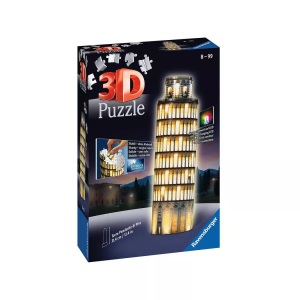 Ravensburger, Ravensburger 3D Puzzle Turm von Pisa, Night Edition, 216 Teile, Ravensburger - 3D Puzzle Turm von Pisa, Night Edition, 216 Teile