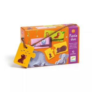 DJECO, DJECO Mama und Baby-Duo Puzzle mehrfarbig, DJECO Duo-Puzzle Mama und Baby mehrfarbig