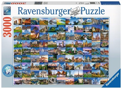 Ravensburger, Ravensburger Puzzle 99 beautiful Places of Europe, 3000 Teile, Ravensburger - Puzzle 99 beautiful Places of Europe, 3000 Teile, Multicolor
