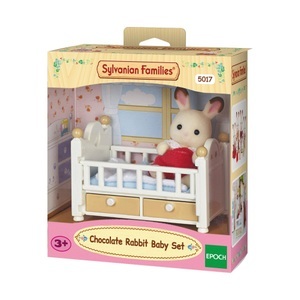 Sylvanian families, Sylvanian Families Schokoladenhasen BABY mit Babybett, Sylvanian Families - Schokoladenhasen Baby mit Babybett, Multicolor